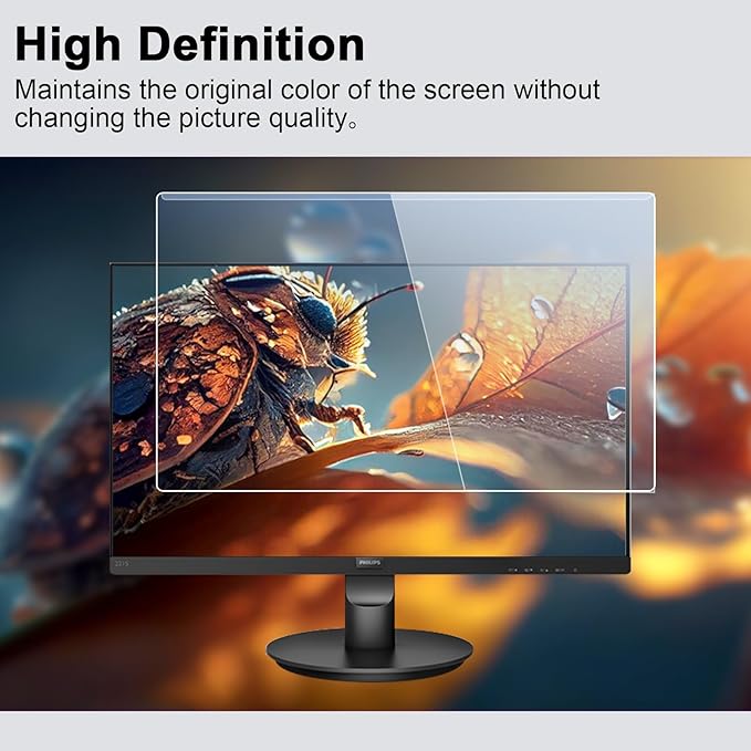 31.5-32 Inch Blue Light Filter for Computer Monitor, TV Computer Screen Blue Light Blocker Panel (28.5''x17.1''), Eye Protection Anti-Scratch HD Not Anti-Glare