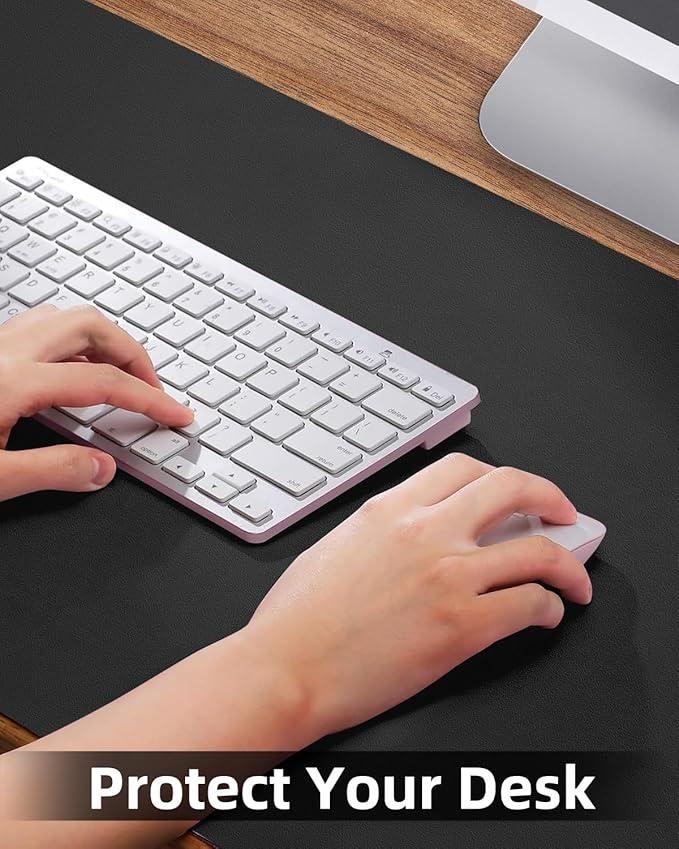 Desk mat Large, Leather Desk Pad Protector,Office Desk Mat,Mouse Pad, Non-Slip Desk Blotter, Laptop Desk Pad, Waterproof Desk Writing Pad for Office&Home (Black, 55" x 24")