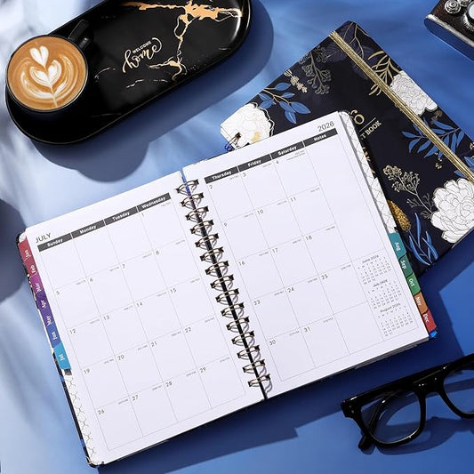 2026 Appointment Book - 2026 Planner, Daily Hourly Planner 2026, Jan 2026 - Dec 2026, Weekly & Monthly Planner, 6.3" x 8.5", Half Hour (30 Mins) Interval, Colorful Tabs, Thick Paper, Inner Pocket
