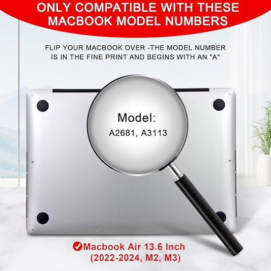 ZOEGAA Magnetic Privacy Screen for Macbook Air 13.6 & 13 Inch (2022-2025, M2, M3, M4, Pro, Max), Removable Laptop Screen Privacy Shield, Anti Blue Light Glare Filter for Mac Air 13.6" Laptop Computer