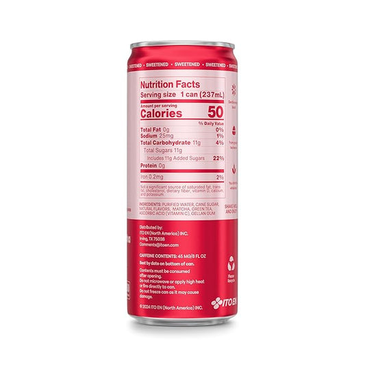 matcha LOVE Strawberry Matcha + Green Tea, Sweetened, 8 Ounce (Pack of 12)