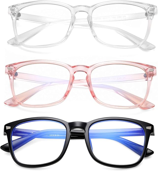 AZorb 2Pack Kids Blue Light Blocking Glasses - TR90 Unbreakable Computer Screen Glasses for Boys & Girls