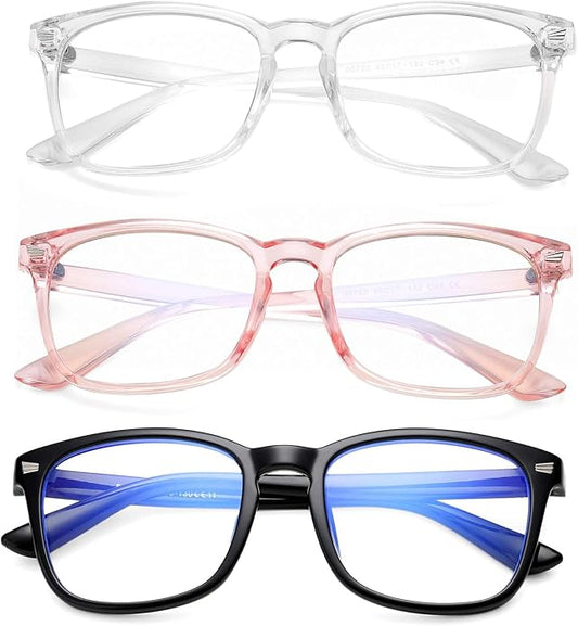 AZorb 2Pack Kids Blue Light Blocking Glasses - TR90 Unbreakable Computer Screen Glasses for Boys & Girls