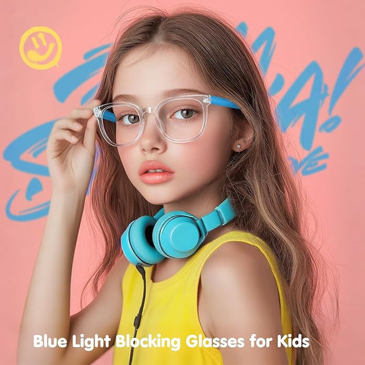 CHEERS DEVICES Blue Light Blocking Glasses for Kids Boys Girls Teens - Computer Glasses with Unbreakable Frame and Anti-Glare