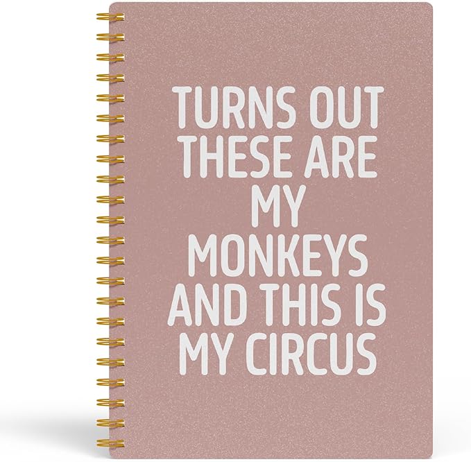 EKGJW Funny Notebooks for Work,Flesh Pink Aesthetic Journal, Funny Boss Day Gifts, Boss Gifts for Men Women, Funny Gifts for Boss, Boss Office Decor, Spiral Notebook 5.5x8.3 Inch