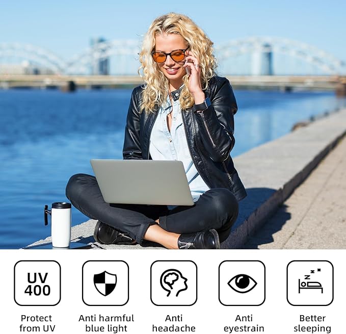 Okany Blue Light Blocking Glasses Gaming Computer Glasses Powerful Professional Screen Filter