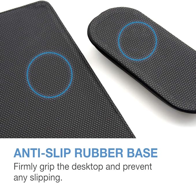 SenseAGE Detachable Ergonomic Mouse Pad with Wrist Rest Support, Adjustable Placement for Pain Relief, Non-Slip Base, for Computer & Laptop, Office Desk Accessories, 9.7 x 7.3 in (Light Grey)