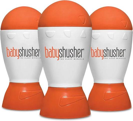 Baby Shusher Portable Sound Machine - White Noise Sound Machine, Baby Soother for Sleeping, Newborn Essentials for Crib, Battery Operated Hush, Travel Friendly - 3 Count