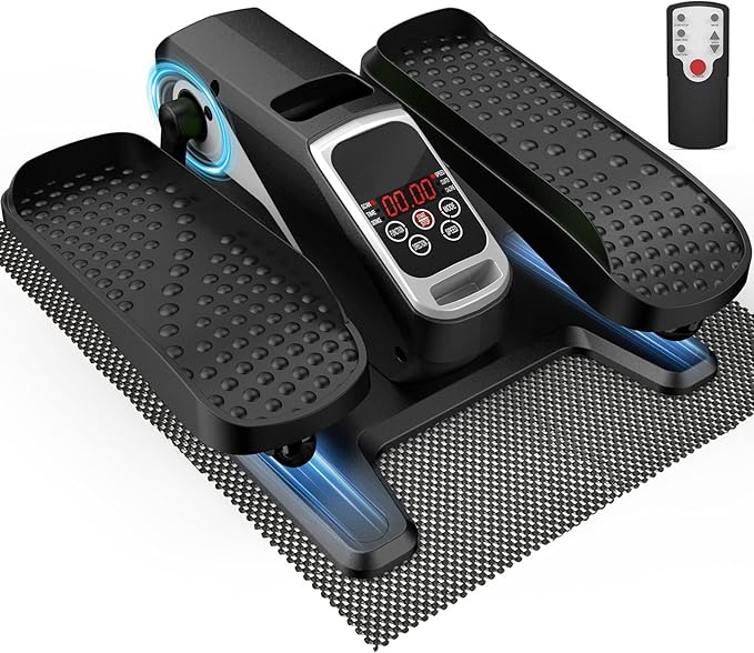 VIVURN-018 Under Desk Elliptical 5 Mode 12 Speed Low Impact Mini Electric Leg Exerciser As Seen on TV While Sitting for Seniors with Non-Slip Mat Quiet&Portable Seated Elliptical for Home and Office