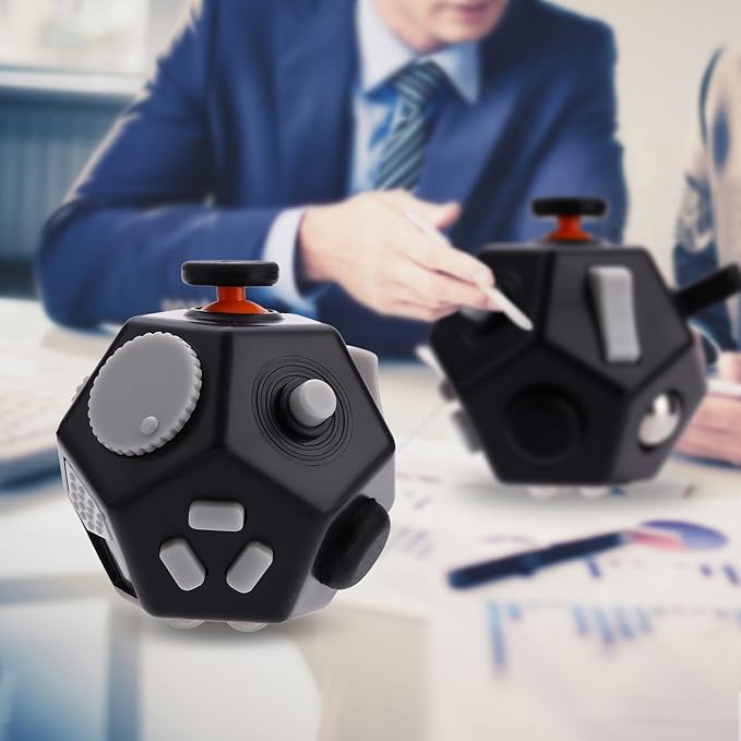 Mini Finger Cube Toys,Sensory Fidget Toys Relief Stress and Anxiety Depression Anti for Childens and Adults with ADD,ADHD,OCD,Autism(Black)