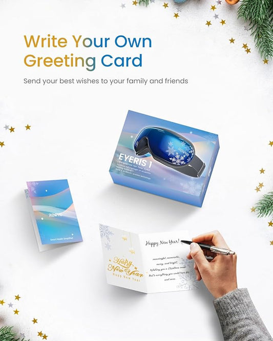 RENPHO Eyeris 1 Eye Massager with Heat&Customized Gift Card, Birthday Gifts for Women/Men, Heated Sleep Mask for Relax, Sleep Eye Care Gifts for Reduce Eye Strain, Improve Sleep