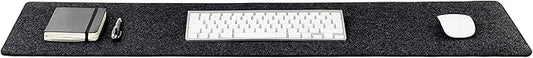 Premium Felt Desk Mat | Medium 12" x 36" | Multifunctional Desk Pad for Home Office | Dark Gray