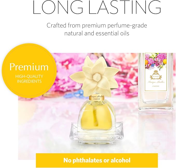 AGRARIA PetiteEssence Flower and Reed Diffuser Set - Hand Crafted Sola Botanical Home Fragrance, Scented Oil - Gift Set for All Occasions