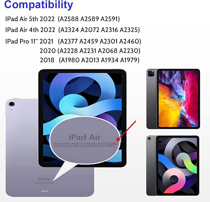 Magnetic Privacy Screen Protector for iPad Pro 11" 4th 3rd 2nd 1st Generation 2022 2021 2020 2018/ iPad Air 5/ Air 4 10.9" (2022/2020), Removable&Reusable Anti-Spy Anti-Glare Privacy Filter, Bubble Free