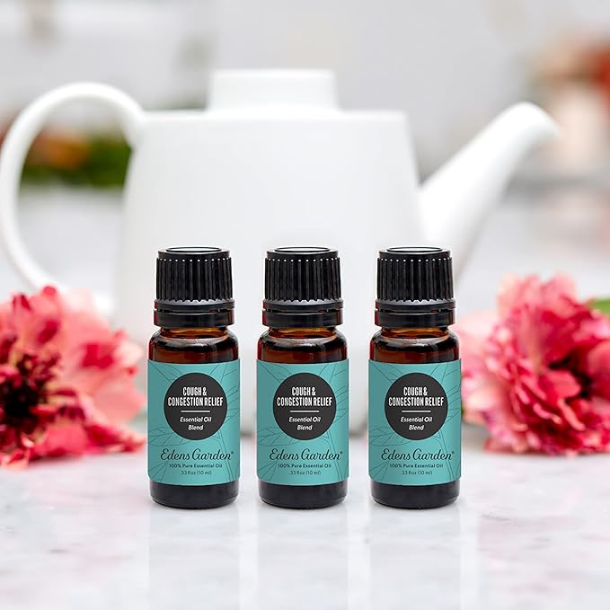 Edens Garden Cough & Congestion Relief Essential Oil Blend- 100% Pure Premium Grade, Undiluted, Natural, Therapeutic, Aromatherapy, The Best for Skin, Humidifiers, Candle 30 ml (1 fl oz)