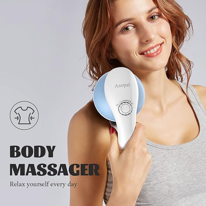 Cellulite Massager, Hand Held Deep Tissue Massager for Muscles, Back, Shoulder, Neck, Leg, Calf,Foot, Electric Percussion Body Massage Machine