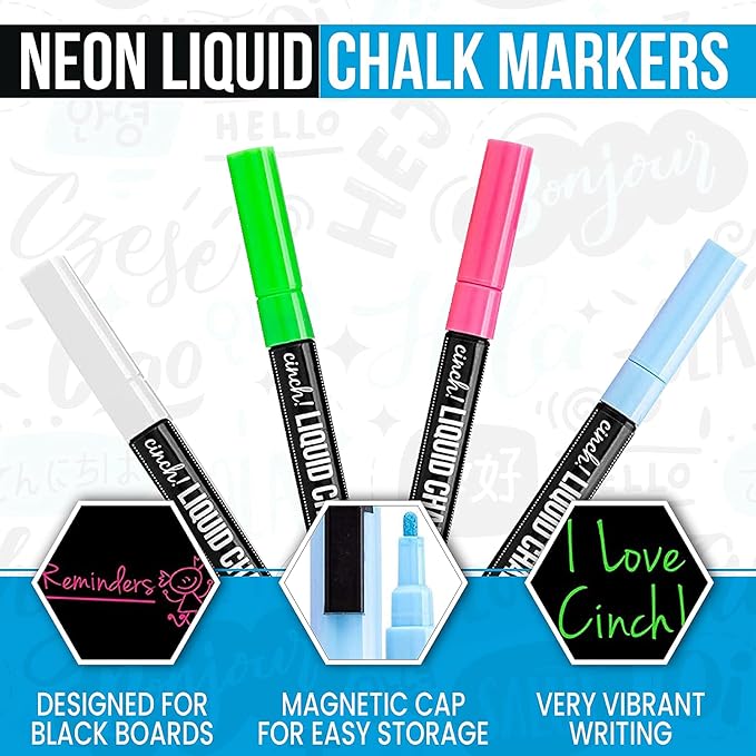 Cinch 17x11 Fridge Whiteboard Magnetic - Plus 4 Markers & Big Eraser w/Magnets - Magnetic Whiteboard for Fridge, Dry Erase Board, Refrigerator Organizer & Planner