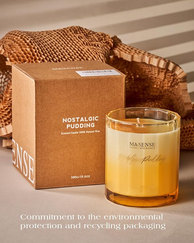 M&SENSE Cade Lavender Scented Aromatherapy Candle for Stress Relief, 10.6oz 60 Hour Burn Time Natural Soy Candles for Home Long Lasting Highly Scented Luxury Gifts