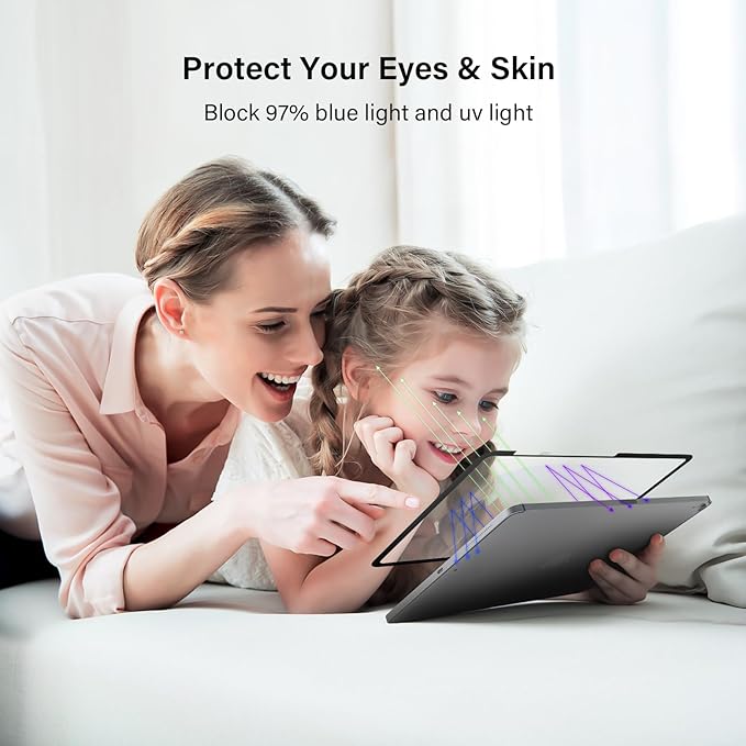 Paper Screen Protector Compatible with iPad Pro 12.9” Removable Draw and Write Like on Paper, Anti Glare Blue Light Filter, Sensitivity Film, Matte Shield Apple Pencil & Case Friendlly