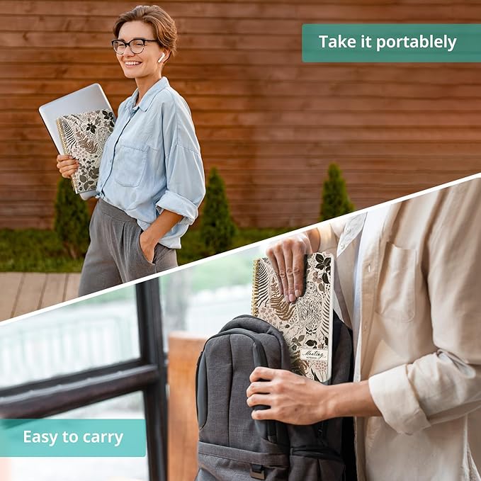 Meeting Notebook for Work Organization, Aesthetic Meeting Minutes Notebook for Work, Event Project Agenda Planner Organizer, Perfect for Office School Business Supplies, 6.9" X 9.7" - Magic Forest