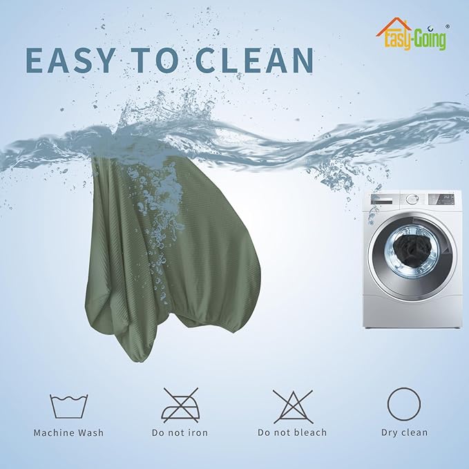 Easy-Going Stretch 3 Pieces Couch Cushion Covers for Sectional Sofa Left/Right L Shape Chaise Lounge Sofa Seat slipcover Anti-Slip Sofa Cover Soft (2 Seater + 1 Chaise, Greyish Green)