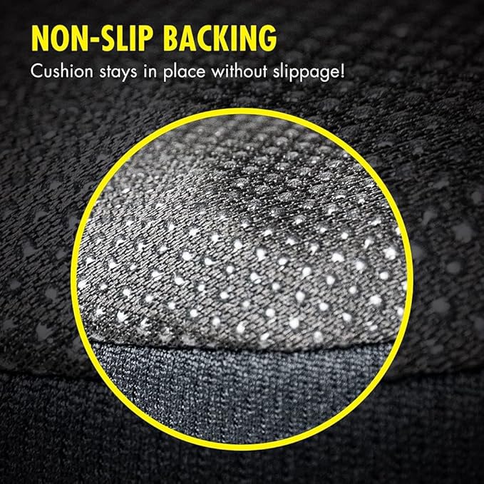 HEALTHMATE Comfy Gel Cushion Gel Seat Cushion for Long Sitting for Back, Sciatica and Tailbone Pain Relief, for Office Chair, Car, Wheelchair, Long Trips (Square)