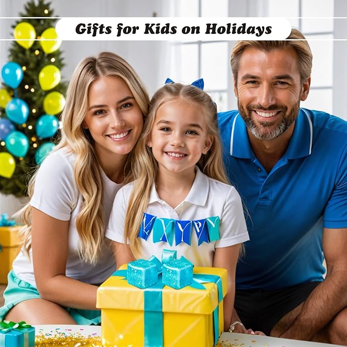 2Pcs Stress Cubes Slow Rise Glitter Squishy Cube Nice Relief Balls Jelly Fidget Toys for Kids Adults Squeeze Sensory Pack for Anxiety, Autism, Funny Gifts for Holiday/Birthday/Classroom(Blue)