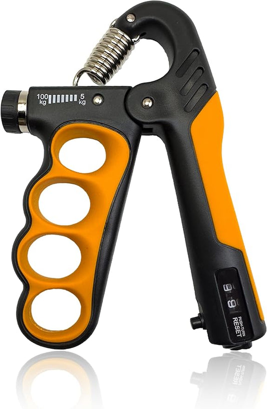 Grip Strength Trainer, Hand Grip Strengthener, Forearm Strengthener, Adjustable Resistance 11 Lbs - 220 Lbs, Ergonomic Design