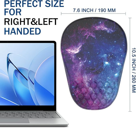 Ergonomic Mouse Pad Wrist Support, with Memory Foam & Non-Slip PU Base, Comfortable Massage Design Mouse Pad Relieve Wrist Fatigue&Pain, Suitable for Computer, Office and Home(05Starry Sky)