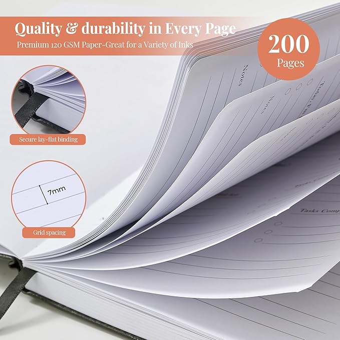 Tayri End of Day Journal - The Five Minute Mind Journal for Men and Women 2025, Daily Guided Journal With Prompts for Gratitude, Self Reflection, Mindfulness, Productivity & Personal Growth