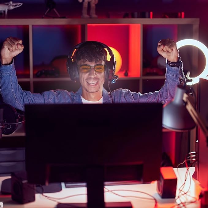 YIMI Blue Light Blocking Glasses Gaming Computer Eyeglasses for Women and Men Anti Glare UV Protection Spring Hinge Eyewear