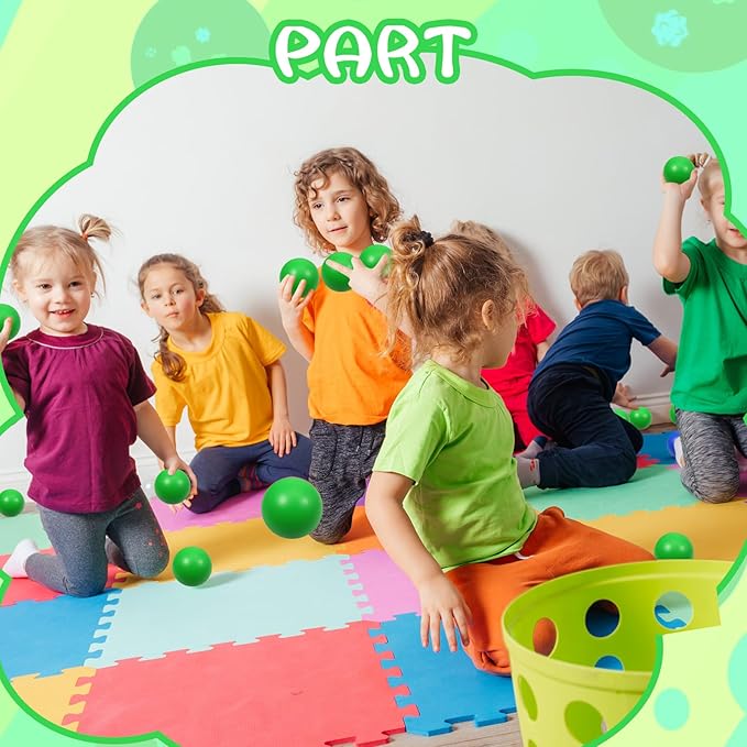 kymqlyw24 Pcs Green Foam Stress Ball Squeeze Stress Relief Balls for Kids and Adults Hand Exercise Sensory Relief Toys for Anxiety ADHD Autism （Green）