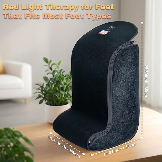 Red-Light-Therapy-for-Feet,2025 Upgraded 4 Modes for Legs Ankle,Infrared Light Therapy Consisting of 420 Dual Wavelength LED,Adjustable Power and Time Controller(13.8 * 11 * 18.1IN)