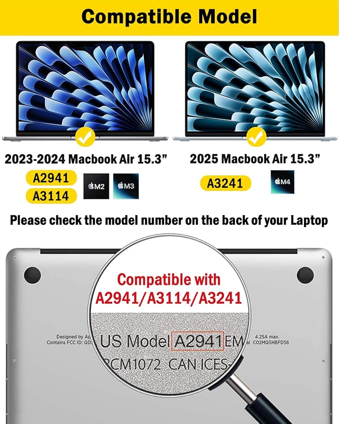 F FORITO 360° Privacy Screen Protector Compatible with MacBook Air 15.3 inch (2023-2025, M2, M3, M4), Anti Peeping and Anti Glare Laptop Privacy Screen Shield