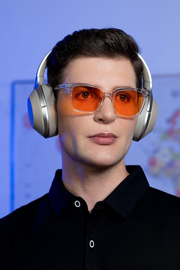 99.9% Blue Light Blocking Glasses for Men Women Anti-Fatigue Computer Gaming Glasses Stop Eyestrain Headaches