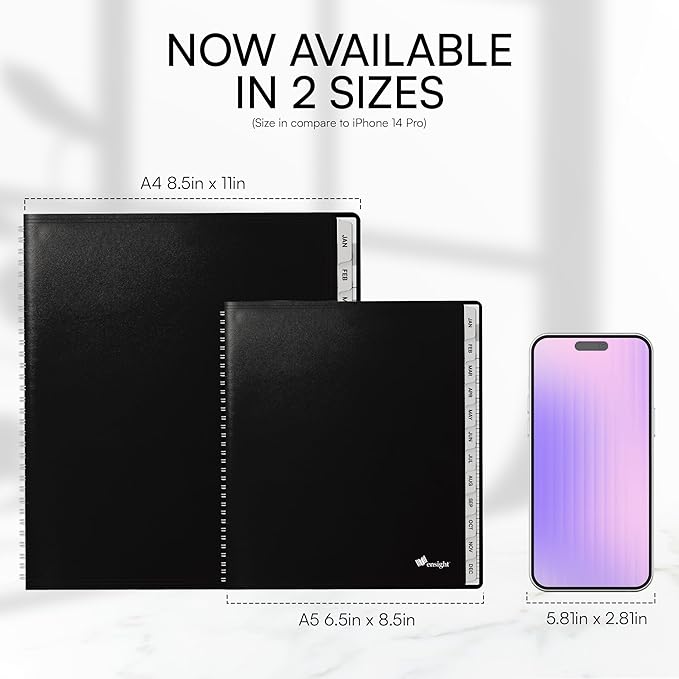 Ensight 2026 Appointment Book & Planner Ensight 6.5 x 8.5 inches Large Tabbed Daily Hourly Weekly Planner Schedule Book 30 Minute time Slots Business & Personal Planner Jan 2026 Dec 2026 Black