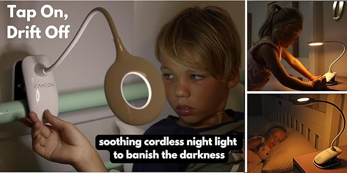 Portable LED Clip On Night Light for Babies, Kids & Adults – Dimmable, Rechargeable, 3-Colors for Nursery, Desk, Crib, Diapers, Reading, Feeding, Bedroom, Office, Task, Car, Music, Travel, Gift