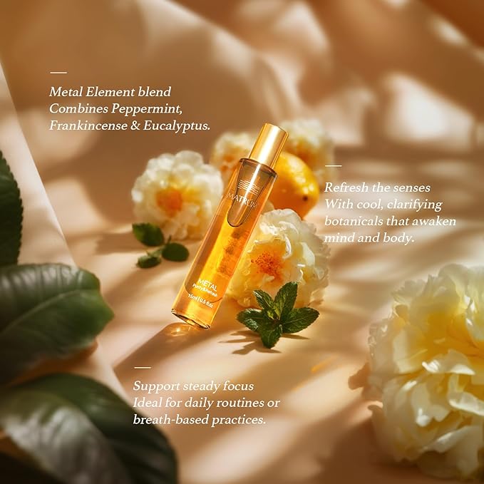 Fire + Metal Essential Oil Roller Set – Botanical Skincare & Focus Blend Duo – Aromatherapy for Hydration, Energy & Daily Reset Rituals – 0.5 Fl Oz (Pack of 2)