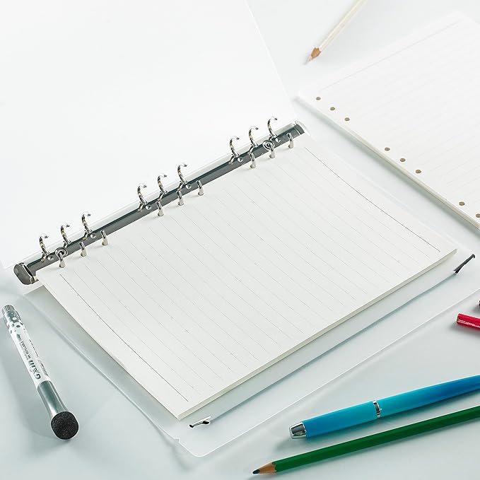 B5 Lined Planner Refill Paper, 9 Holes Inserts Paper 90 Sheets Loose Leaf Notebook Insert for Filofax Bullet Journals Diary (7.09x10.04 inch)