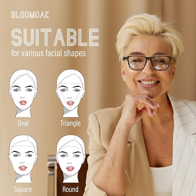 Bloomoak-99% Blue Green Light Blocking Glasses - Gaming Glasses - Anti Glare - Anti Fatigue -Suitable for Screens, Games, TVs