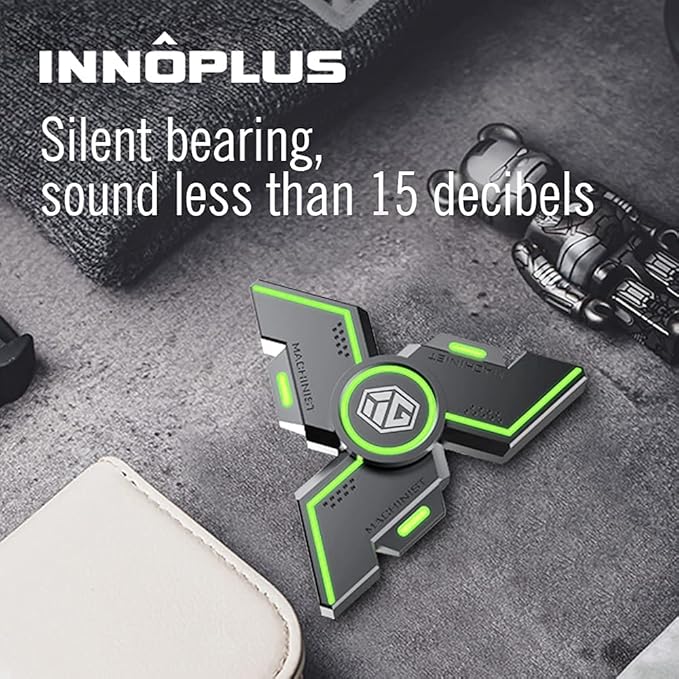 Fidget Spinners, INNÔPLUS Fidget Spinners for Adult, Fidget Toys, Fidgets for Teens,Metal Fidget Spinner with Luminous Light Stress Relief, Spinner Absorb Light Then Release in Dark