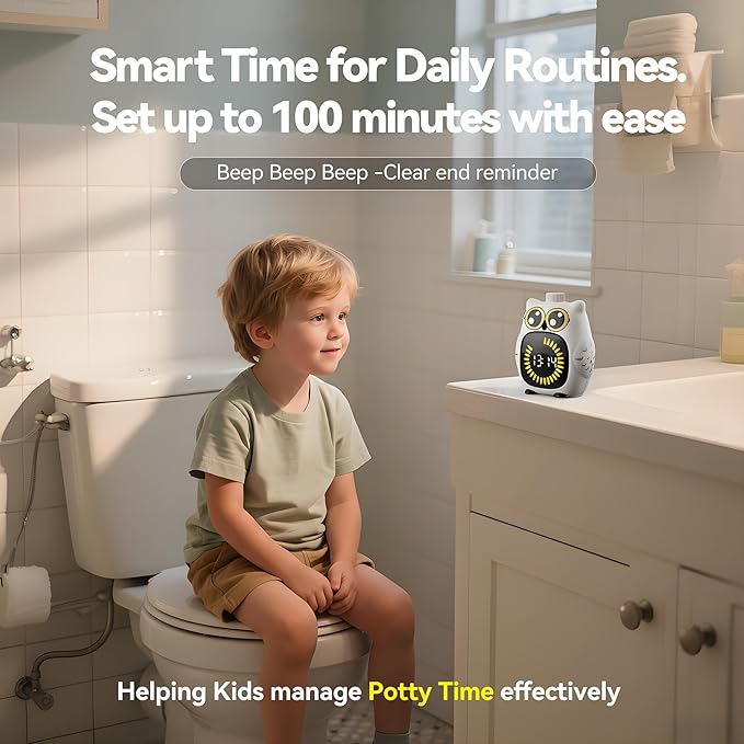 Digital Visual Timer for Kids, Potty Training Timer for Toddler 99-Minute Silent Countdown Timer for Kids Time Management Tool with Pause Function