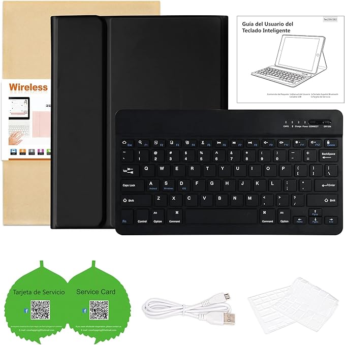 besky Keyboard Case for iPad Pro 12.9 inch (5th, 6th Generation) & New Air 13 inch M2 (Only Applies to 3 iPads Model) - Wireless Detachable Keyboard- Pencil Holder, with Auto Sleep/Wake Function