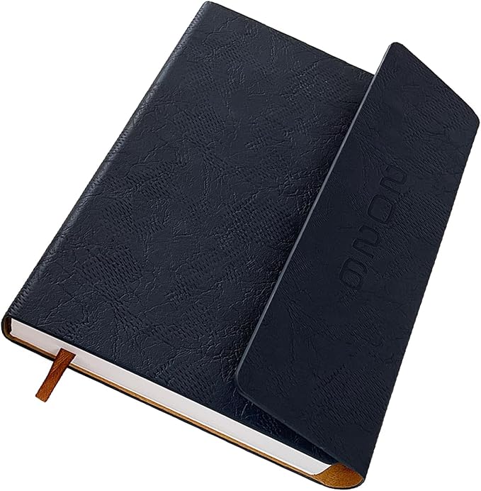 2026 Daily Planner - Appointment Book 2026, Hourly Daily & Monthly Planner with Tabs(Jan-Dec 2026), 8.26'' x 5.9'' Calendar Planner, Leather Cover + Thick Paper (26-Navy Blue)