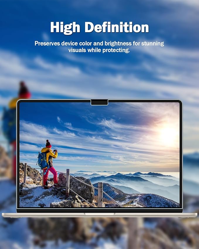 F FORITO 2-Pack Anti Blue Light Matte Laptop Screen Protector Compatible with 2024-2021 MacBook Pro 16 inch M4 M3 M2 M1 Pro/Max, Eye Protection Anti Glare Computer Screen Cover