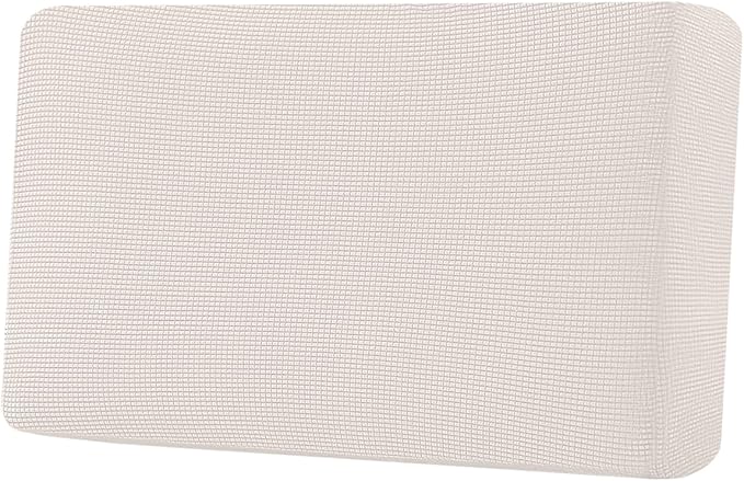 H.VERSAILTEX Super Stretch Individual Seat Cushion Covers Sofa Covers Couch Cushion Covers Slipcover Sets Thick Jacquard Textured Twill Fabric (1 Piece Loveseat Cushion Cover, Ivory)