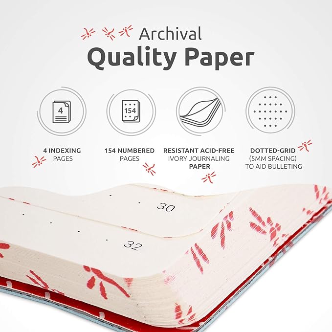 Large B5 Dotted Journal - Enjoy Bullet Journaling with a Soft Cover 7x10-inch, Non-Bleed Thick 120gsm Paper, Dot Journal in Blue, Japanese Edge Motif - Faux Leather Lay Flat Dot Grid Notebook - ZenART