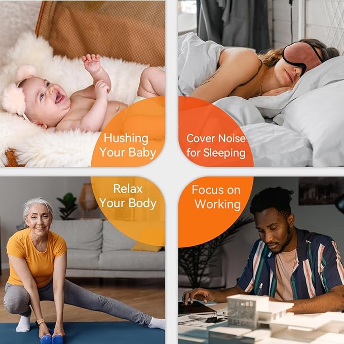 Sound Machine White Noise Machine with 30 Soothing Sounds 36 Levels Volume 5 Timers and Memory Function Effectively Blocks Noise Ideal Sleep Machine for Baby Kids Adults… (Black)