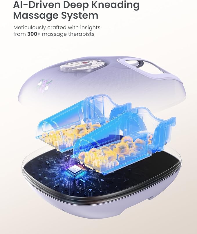 RENPHO Foot Massager Machine with Heat [2025 Upgraded], Shiatsu Foot Massager for Plantar Fasciitis, Birthday Gifts for Women, Wireless Control, D003R-VT