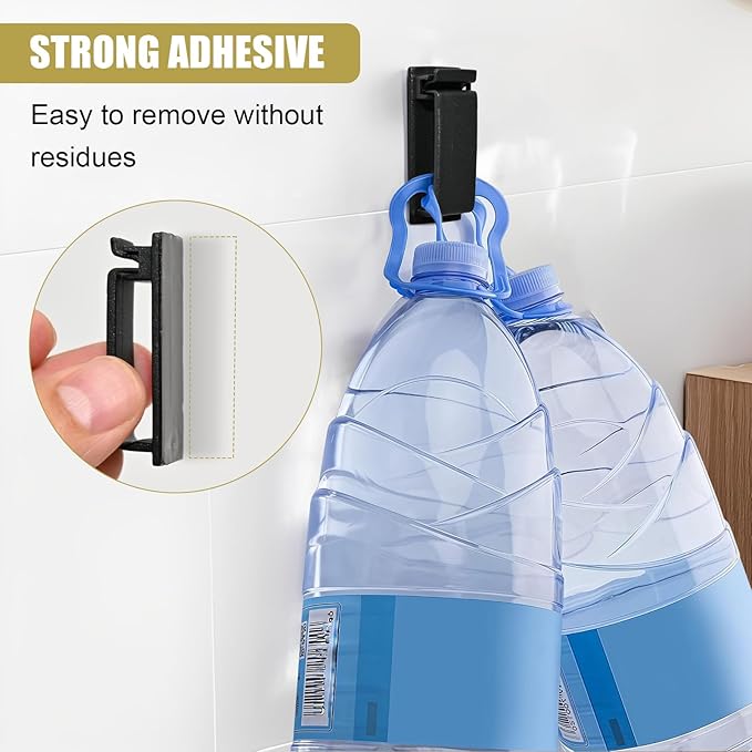 Self Adhesive Cable Management Clips, Line Clips, Cable Organizers, TV PC Line Clips, Ethernet Cable Clips Under Desks - Durable PA66 Material, Easy to Install (Black 50Pcs)